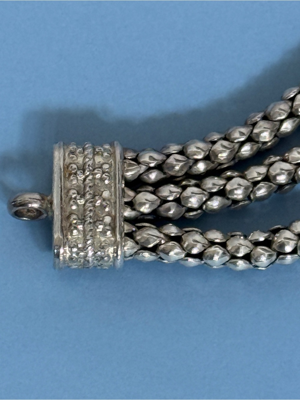 Vintage Silpada Sterling  Silver (43g) Multi-Strand Popcorn Beaded Bracelet - Picture 5 of 6